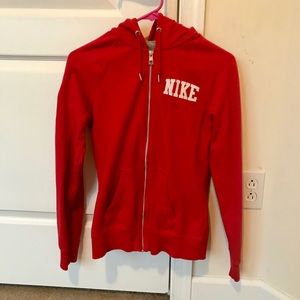Womens red Nike hoodie